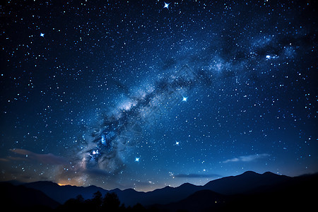 繁星点点的天空背景图片