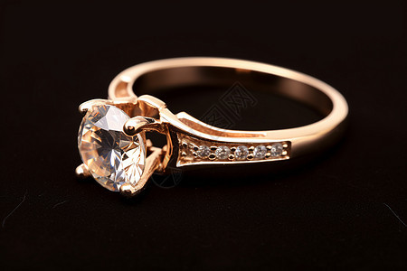 璀璨的钻石戒指背景图片