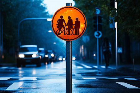 道路标志指示牌道路上的指示牌背景