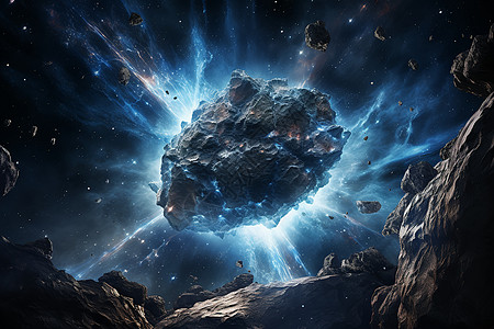 太空中的大岩石图片