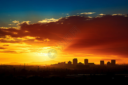 夕阳下的凤凰城图片