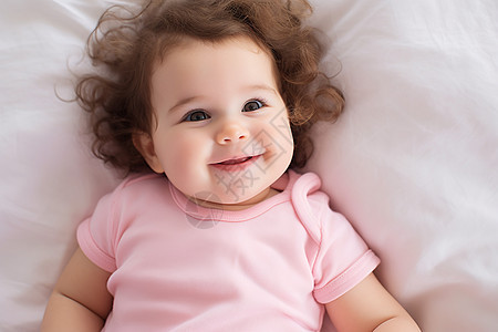 婴儿幸福笑容图片