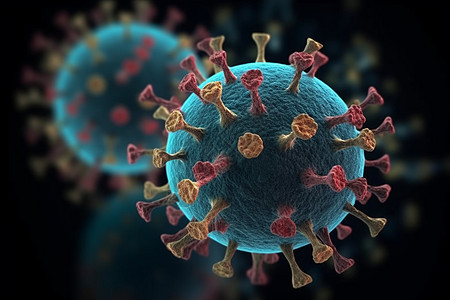 创意生物病毒概念图图片