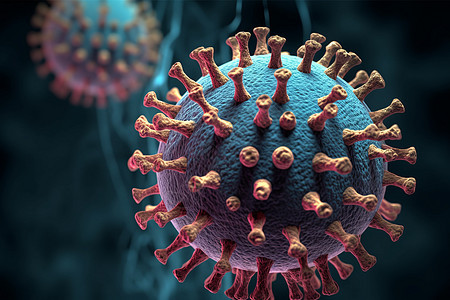 医学研究的生物体病毒概念图图片