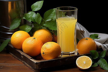 清新美味的柑橘汁图片