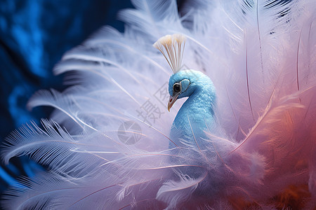 丰彩羽翼的孔雀背景图片
