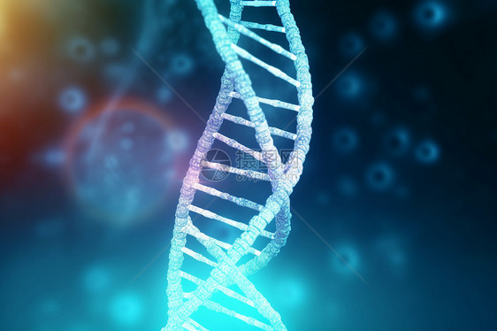 抽象螺旋形DNA分子结构图片