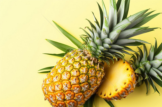 热带地区的菠萝水果图片