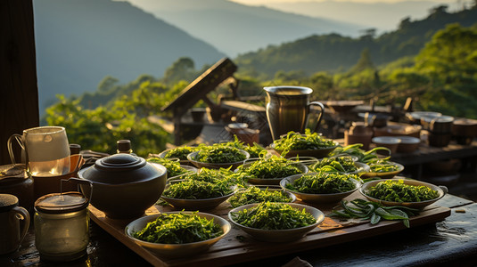 清香的茶叶图片