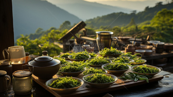 清香的茶叶图片