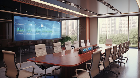 超大屏幕商务会议室图片