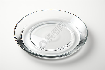 白色圆形玻璃盘子图片