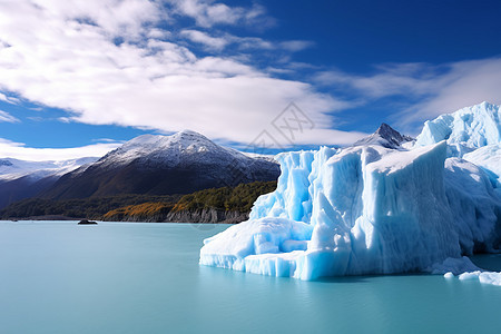 南美洲的冰山风景图片