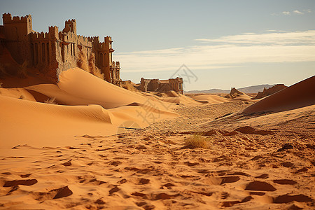 沙漠古堡图片