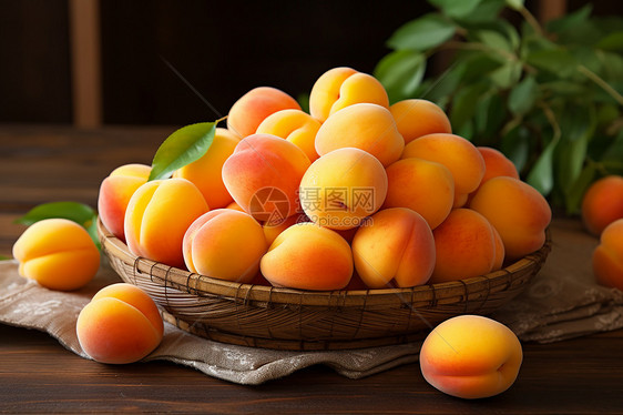 新鲜美味的杏子图片
