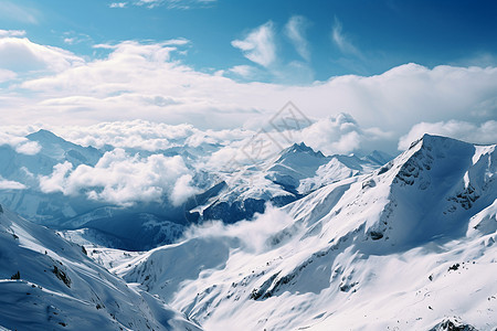 雪景的自然风景图片