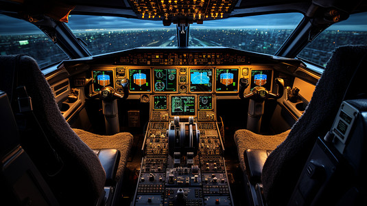 民航飞机的驾驶舱图片