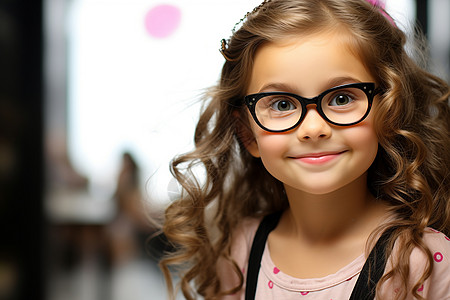 戴着眼镜的女孩戴着眼镜的小女孩背景