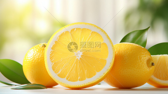 阳光下的柠檬图片