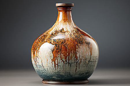 复古陶瓷罐背景图片