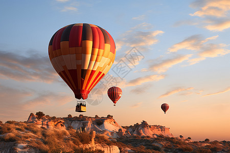 热气球盛景图片