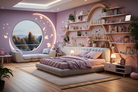 梦幻的儿童卧室图片