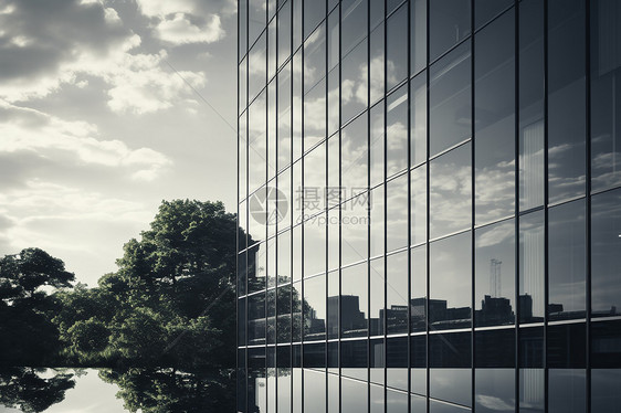 大气现代玻璃建筑图片
