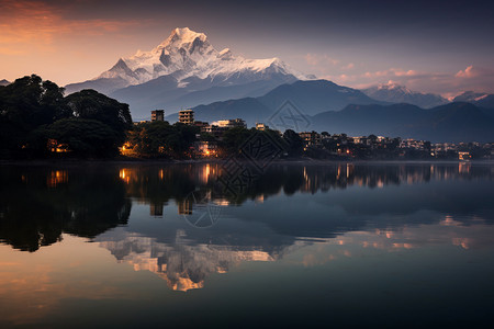 雪山的美景图片