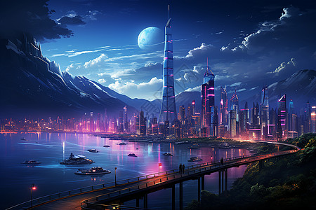 科幻巨型城市图片