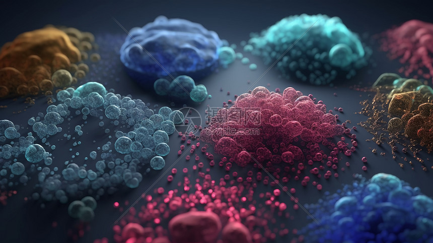 创意生物病毒细胞概念图图片