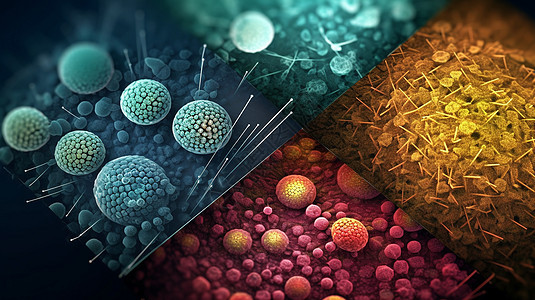 微观生物病毒概念图图片