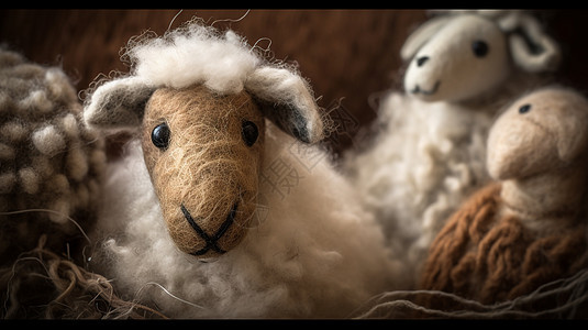 毡化的羊毛动物图片