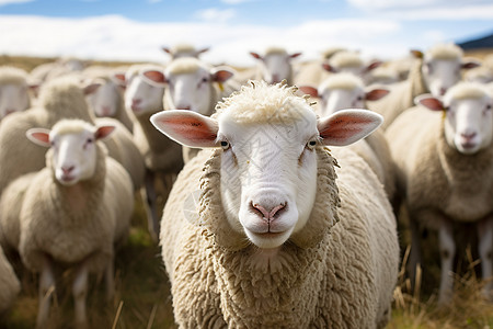 草地羊群蒙古羊群高清图片
