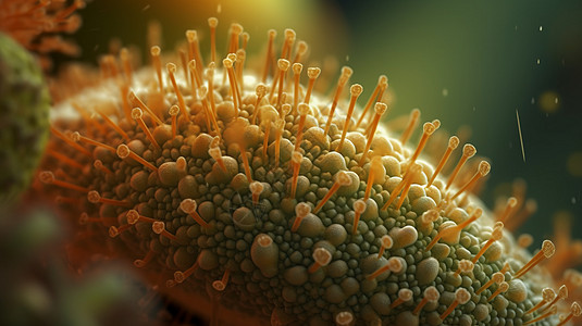 实验研究的花粉概念图图片