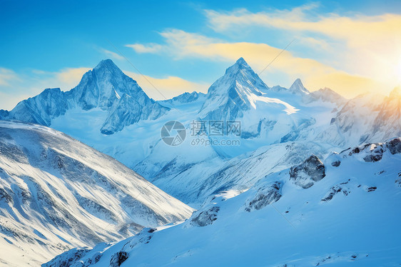 冰雪高山的冒险图片