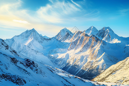 奇妙的雪山美景图片