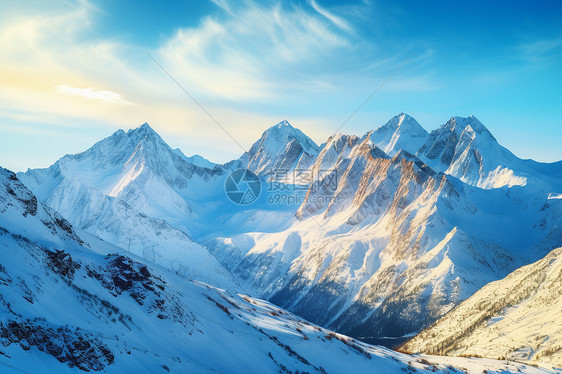 奇妙的雪山美景图片