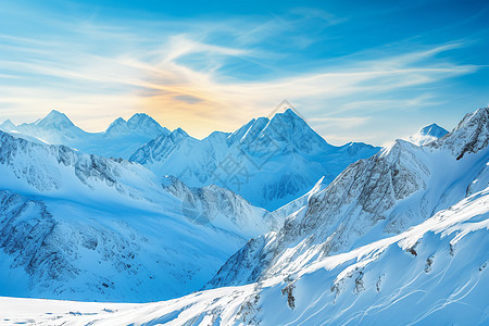 雪山上的美景图片