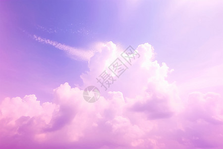 唯美梦幻的紫色天空图片