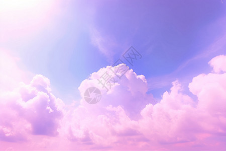 绚丽的紫色天空景观图片