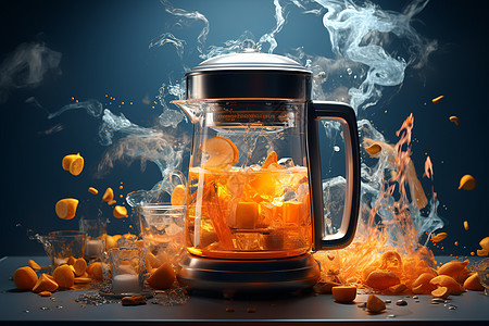 光影魔幻橙汁橙光映照下的美感设计：安东尼·戴维斯的3D真实渲染作品背景