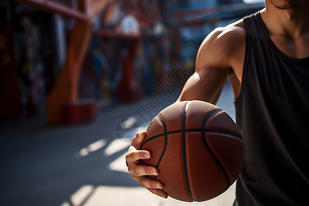 男孩篮球拿着篮球的青年背景