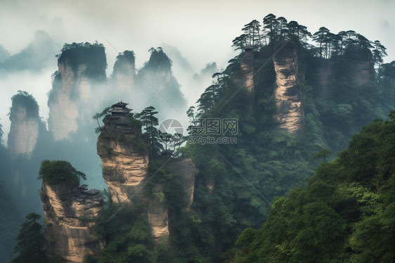 陡峭的岩石图片