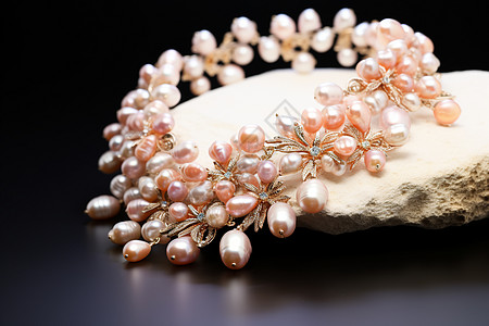 珍珠工艺豪华的珍珠首饰背景