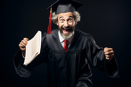 开心大笑的毕业生图片