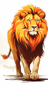 站立的狮子插图图片