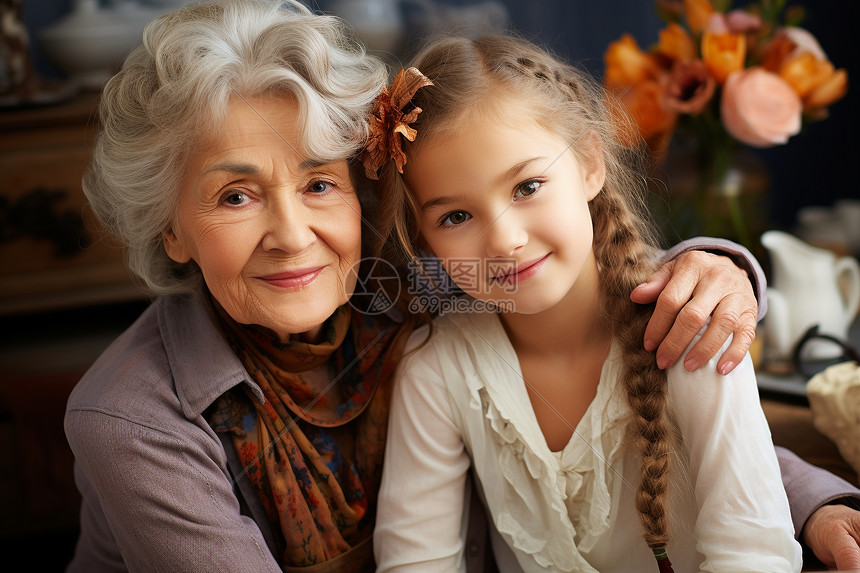 祖母和孙女高清图片下载正版图片600586236摄图网