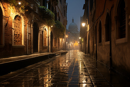 雨夜城市街景图片