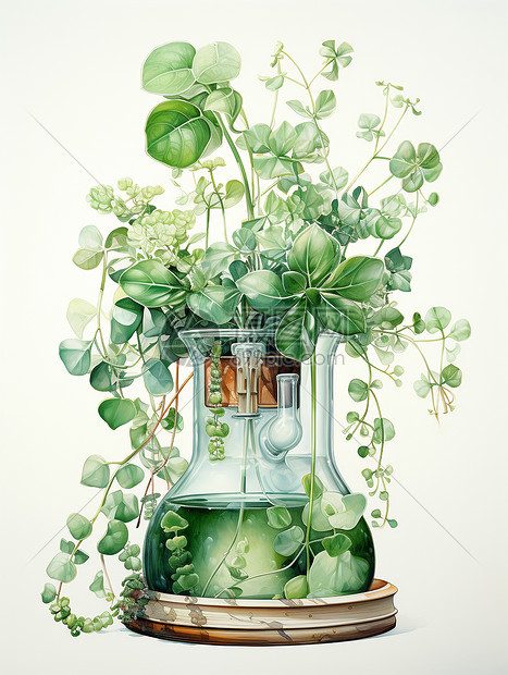 花瓶的绿植图片