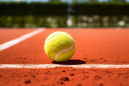 户外场地上的网球图片